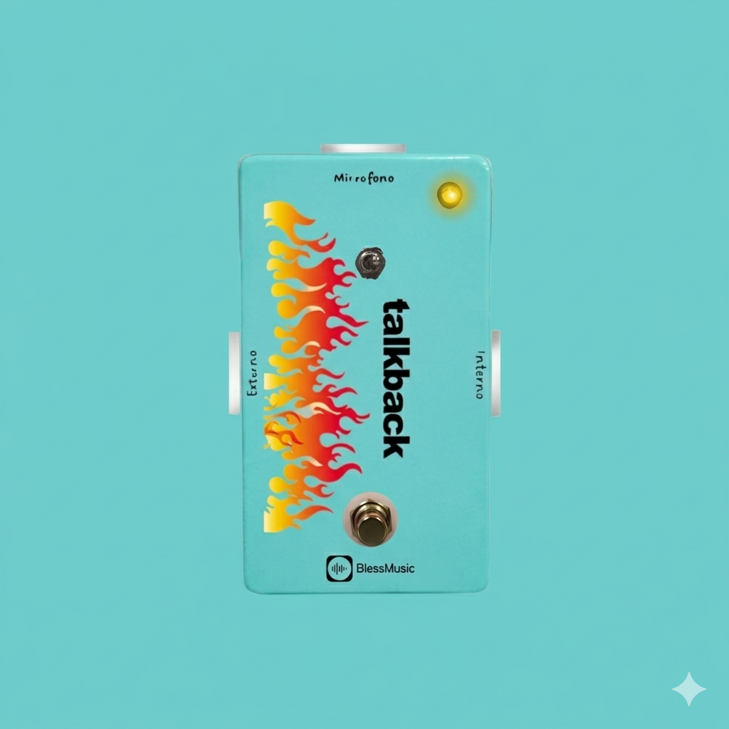 Pedal Talkback BlessMusic personalizable para músicos e iglesias en Chile