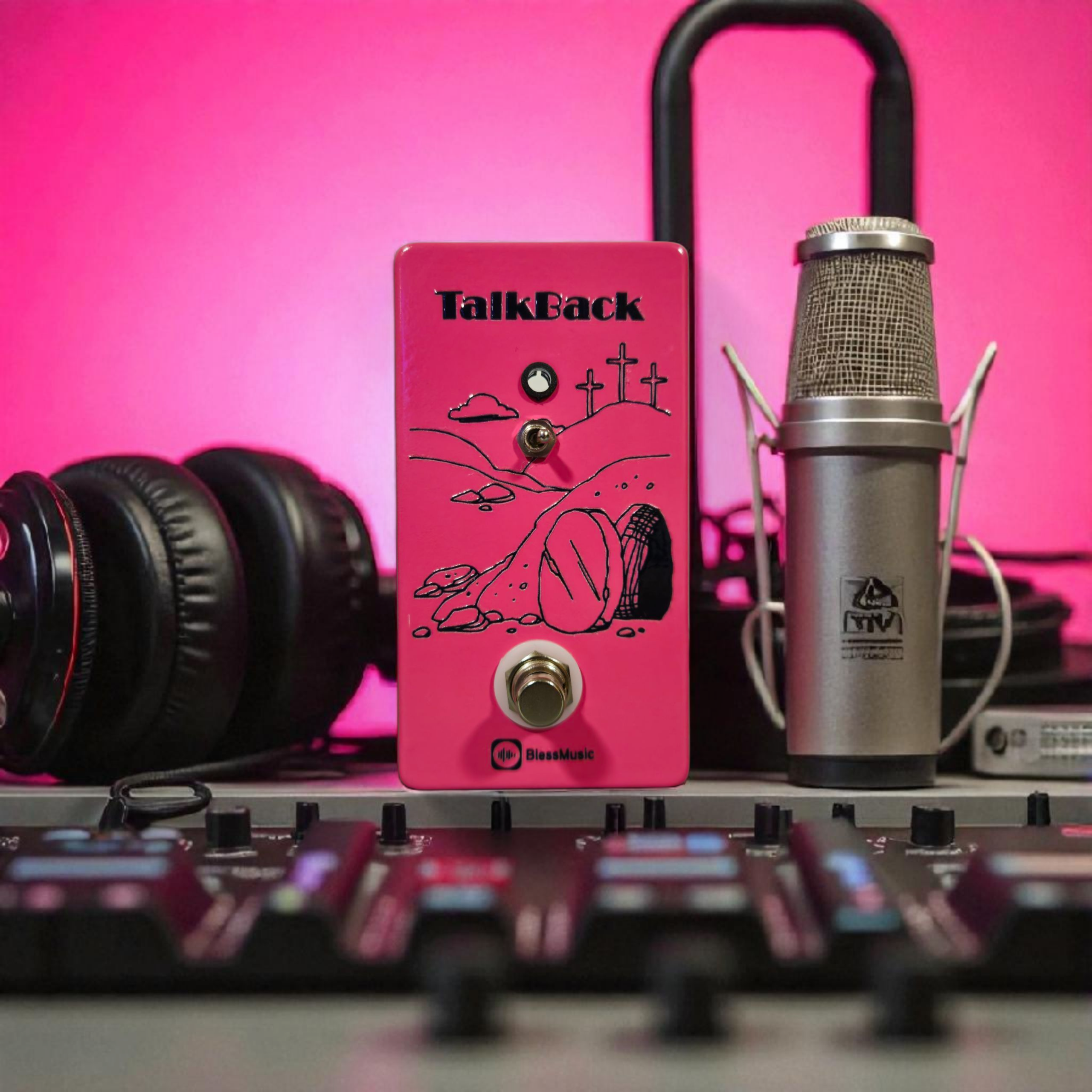 Pedal TalkBack BlessMusic Color Series Fuschia