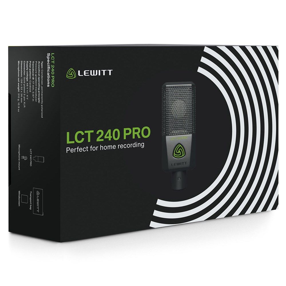 Micrófono Condensador Lewitt LCT 240 Pro Value Pack Black