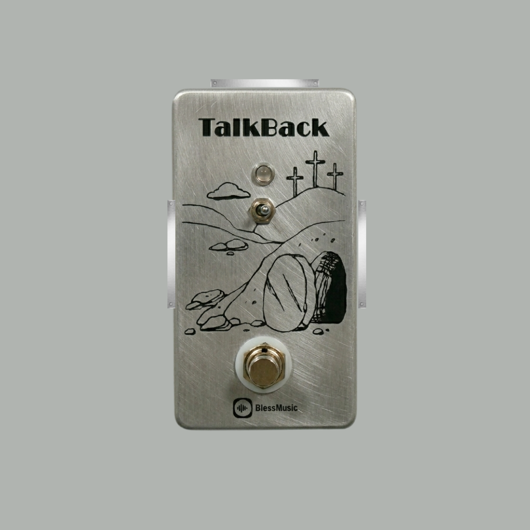 Pedal Talkback BlessMusic personalizable para músicos e iglesias en Chile