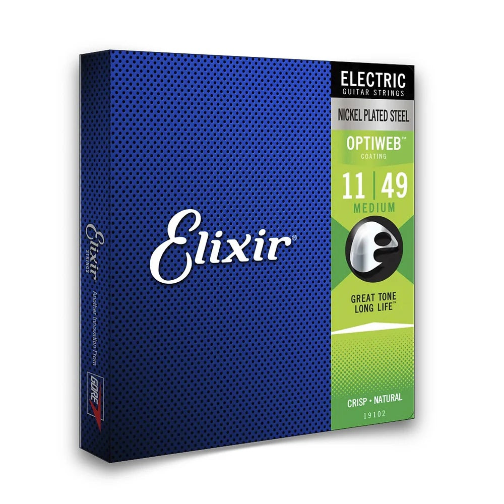 Cuerdas de Guitarra Eléctrica Elixir 11-49 Nickel Optiweb