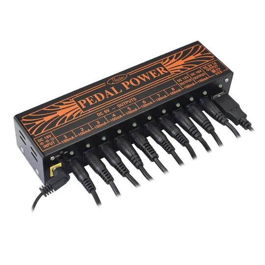 Fuente Poder para Pedales Rowin Power Suply 9V, 12V, 18V, USB