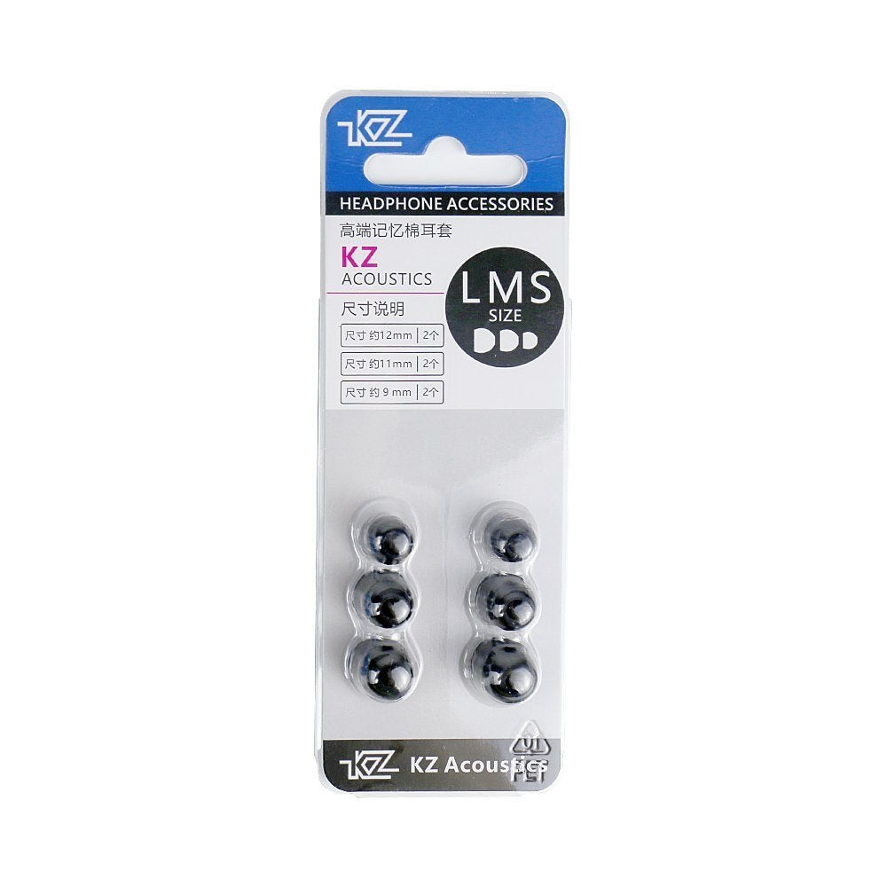 Puntas Memory Foam para Audifonos In Ear Knowledge Zenith (KZ) (3 pares tamaño S, M y L)