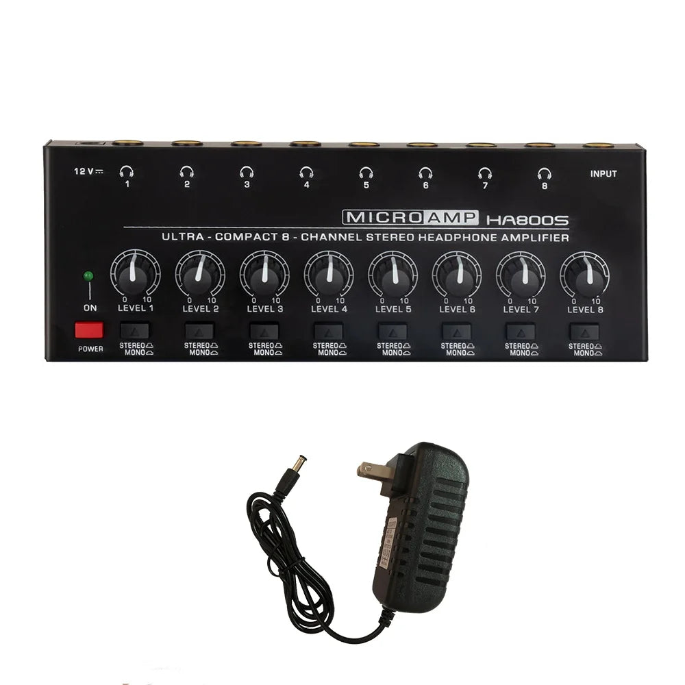 Amplificador de Audífonos Audio Series HA800S (8 Canales)