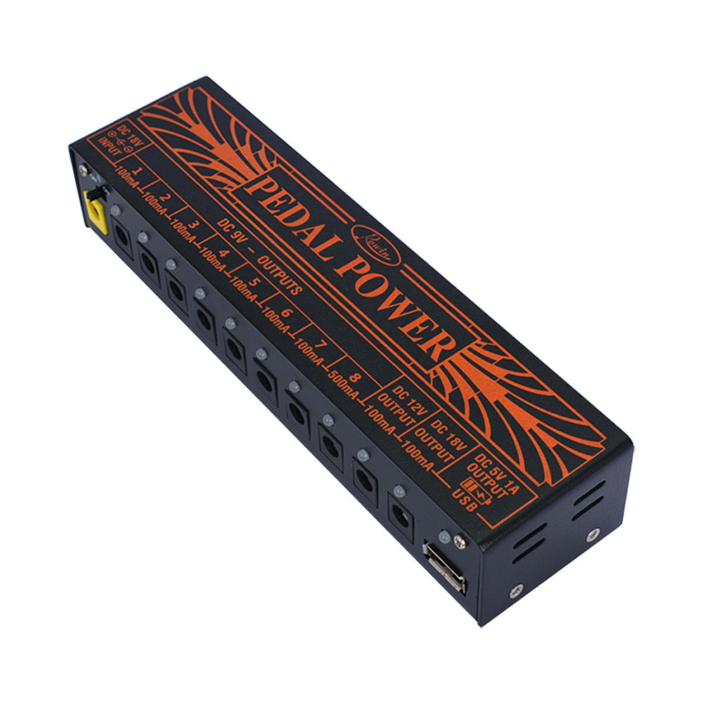 Fuente Poder para Pedales Rowin Power Suply 9V, 12V, 18V, USB