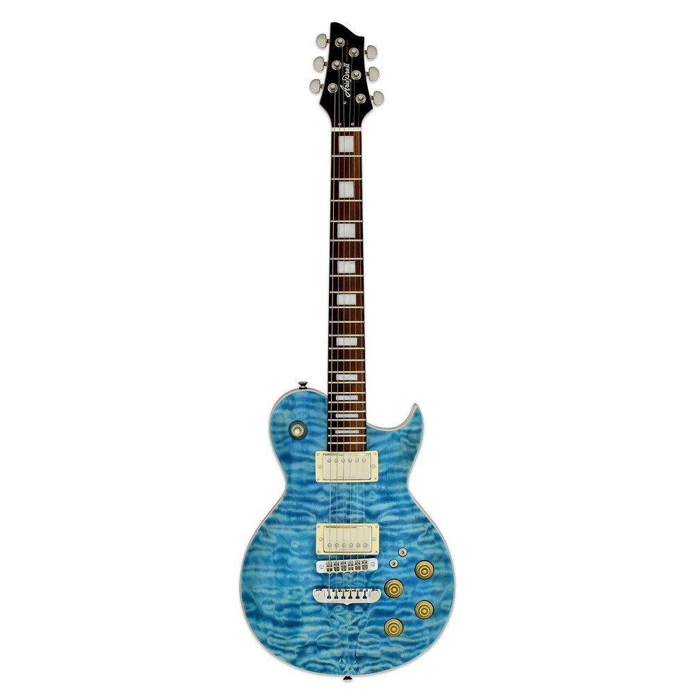 Guitarra Eléctrica Aria Pro II PE480 Les Paul Emerald Blue