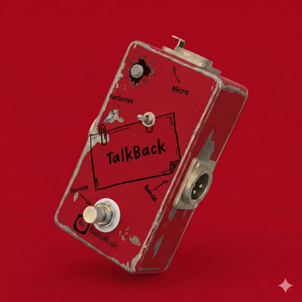 Pedal Talkback BlessMusic personalizable para músicos e iglesias en Chile