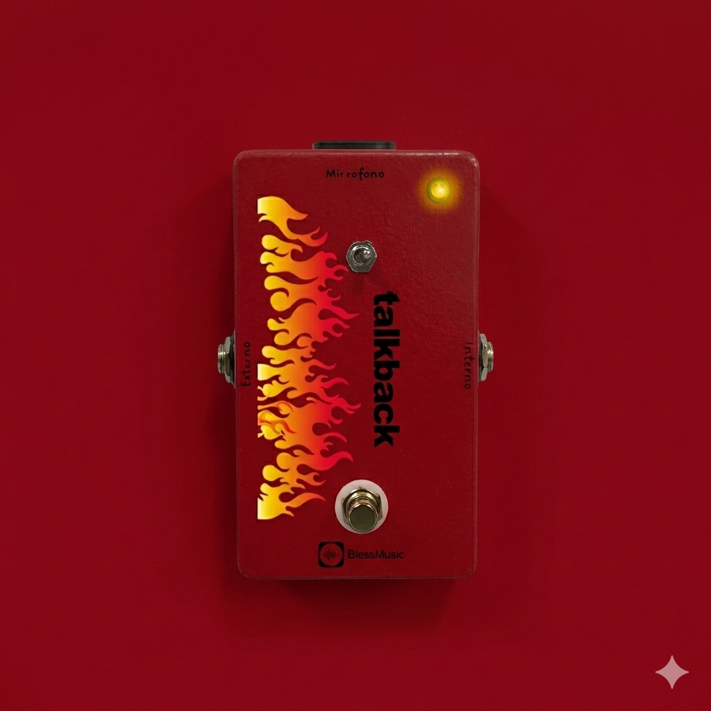 Pedal Talkback BlessMusic personalizable para músicos e iglesias en Chile