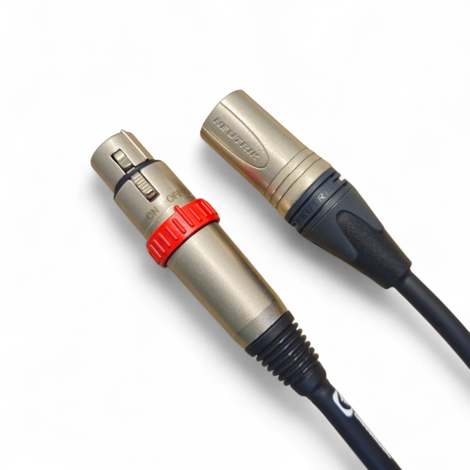 Cable XLR con Switch On/Off Neutrik 5 mts – Silenciador de Micrófono para Escenario y Estudio