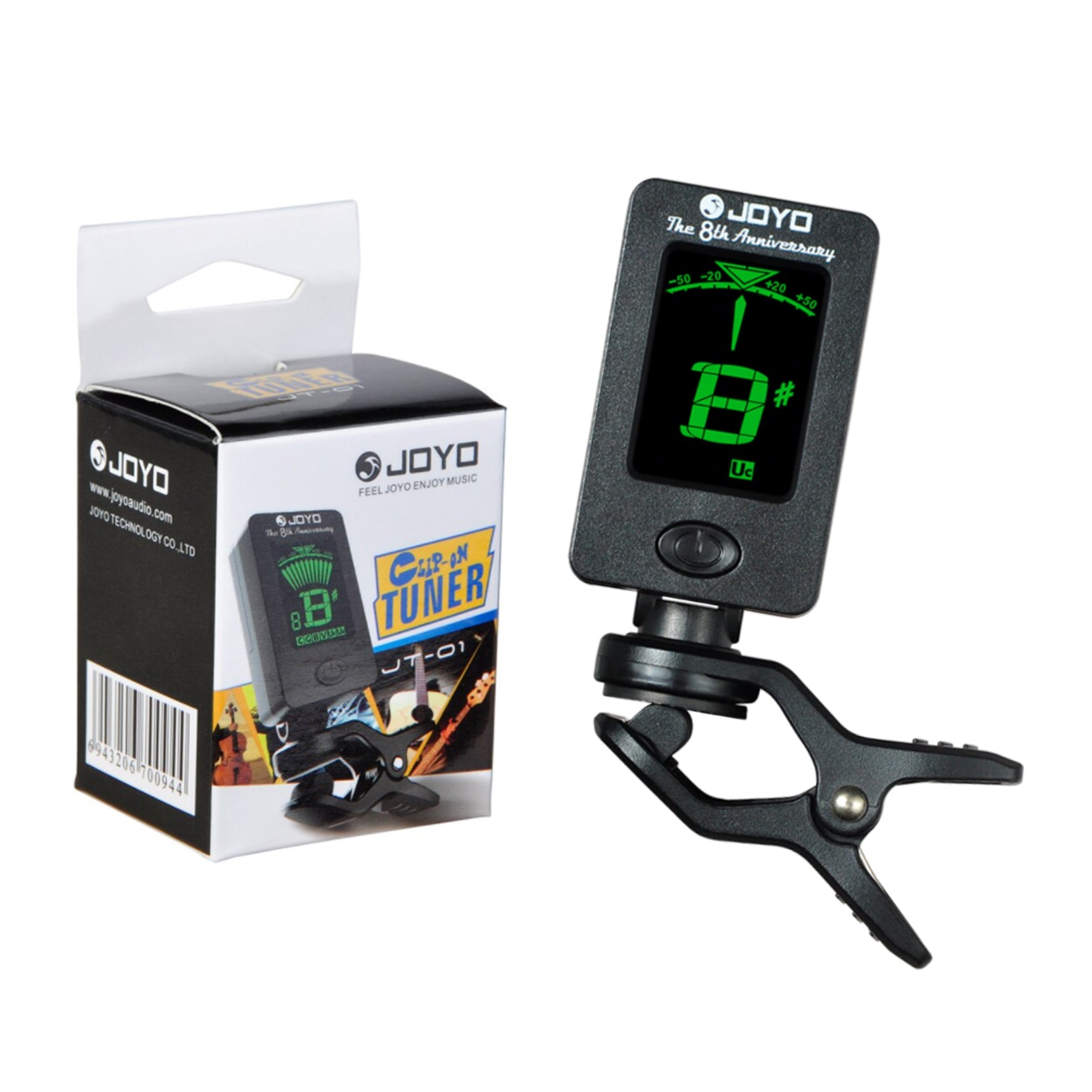 Afinador de Clip Joyo T-1 Black