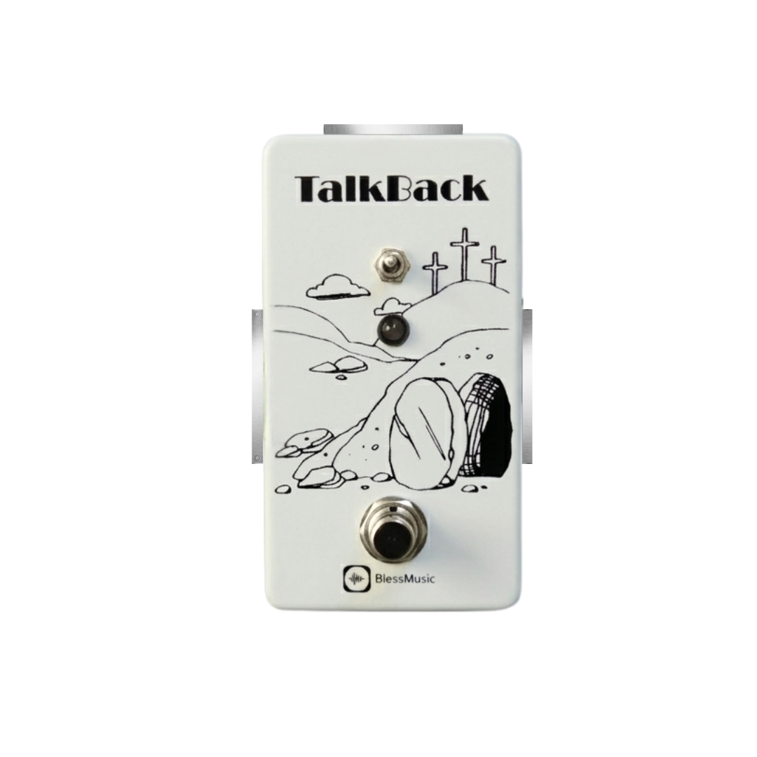 Pedal Talkback BlessMusic personalizable para músicos e iglesias en Chile
