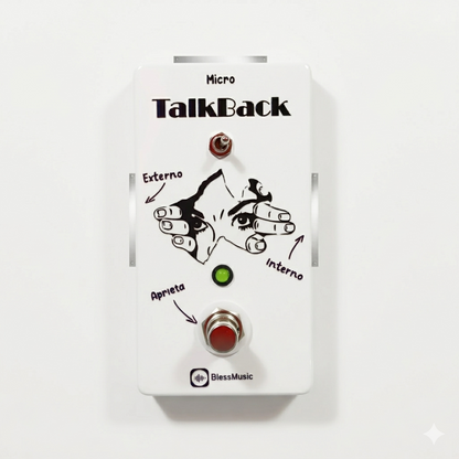 Pedal Talkback BlessMusic personalizable para músicos e iglesias en Chile
