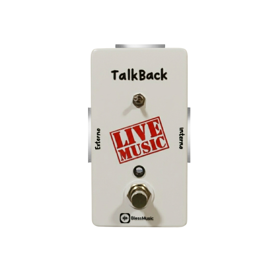 Pedal Talkback BlessMusic personalizable para músicos e iglesias en Chile
