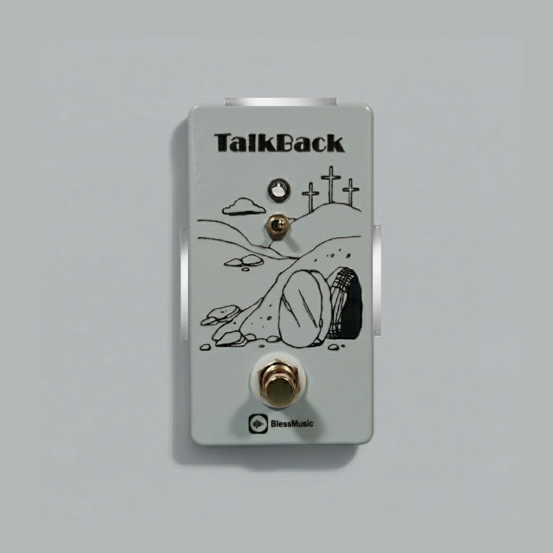 Pedal Talkback BlessMusic personalizable para músicos e iglesias en Chile