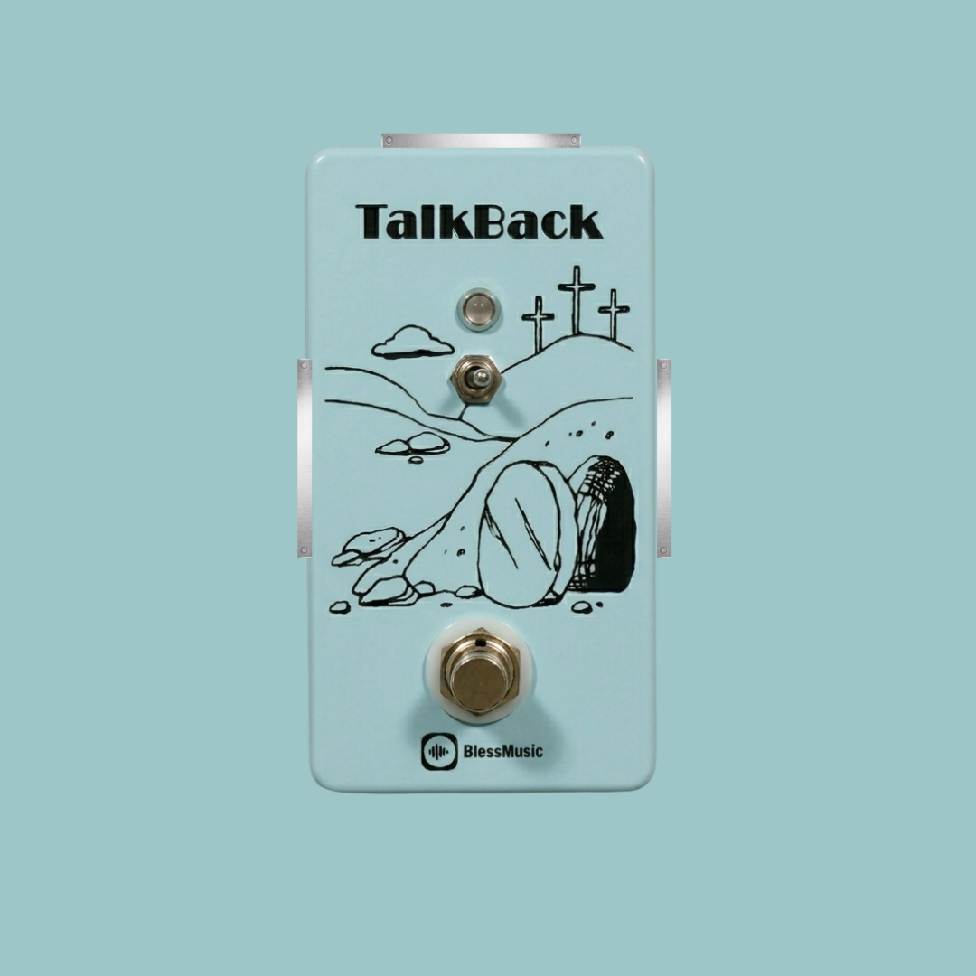Pedal Talkback BlessMusic personalizable para músicos e iglesias en Chile