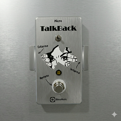 Pedal Talkback BlessMusic personalizable para músicos e iglesias en Chile