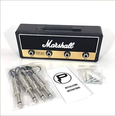 Portallaves Marshall JCM800 con 4 Llaveros Plug Guitarra - Regalo para músicos