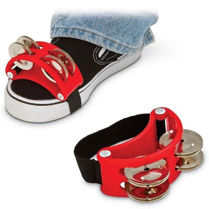 Foot Tambourine Profesional Lp Steel Red