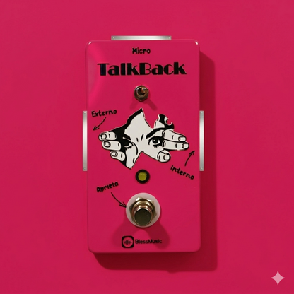 Pedal Talkback BlessMusic personalizable para músicos e iglesias en Chile