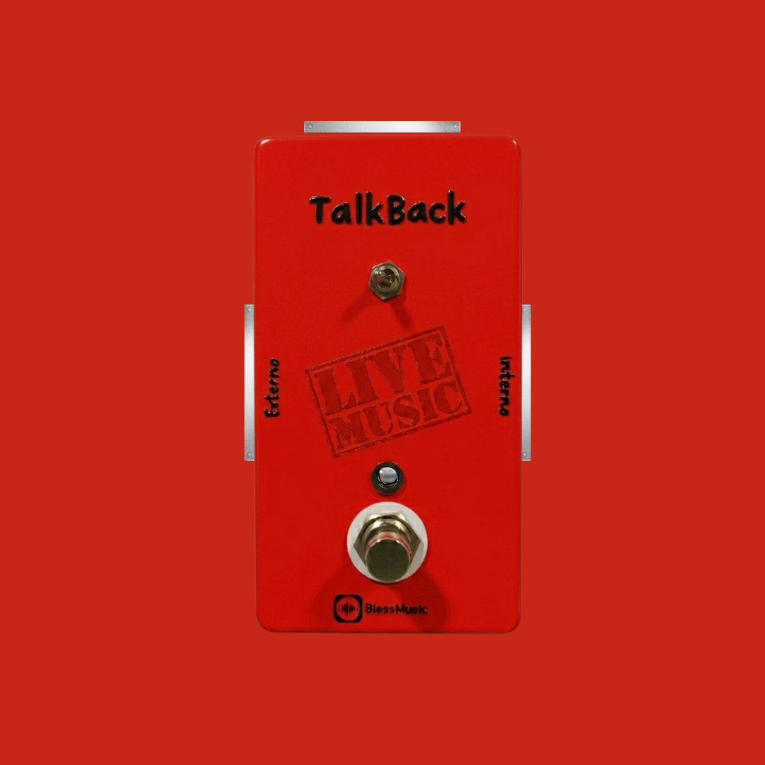 Pedal Talkback BlessMusic personalizable para músicos e iglesias en Chile