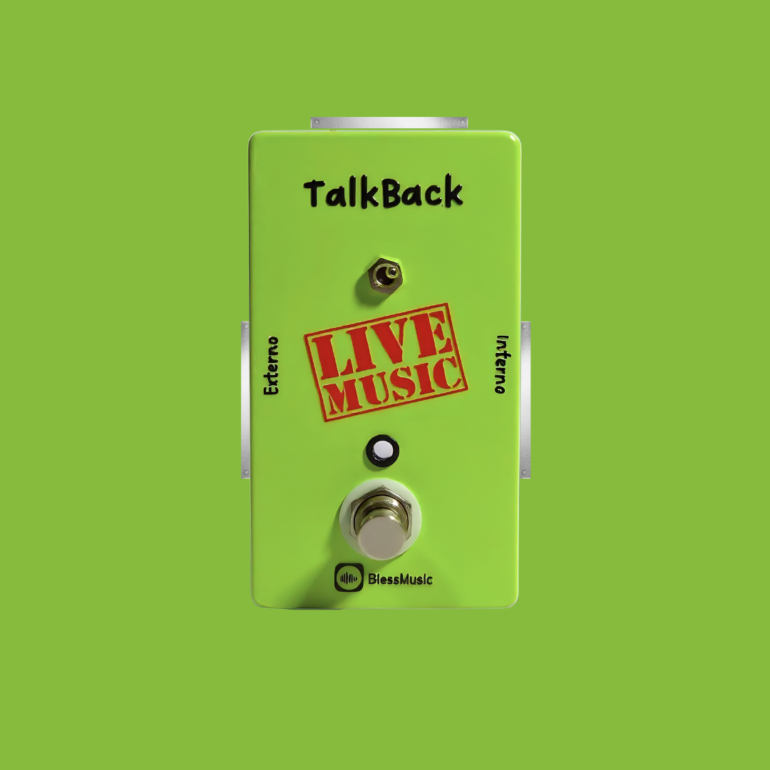 Pedal Talkback BlessMusic personalizable para músicos e iglesias en Chile
