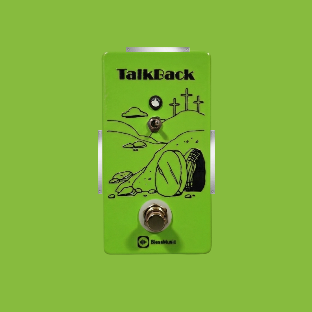 Pedal Talkback BlessMusic personalizable para músicos e iglesias en Chile