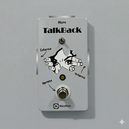 Pedal Talkback BlessMusic personalizable para músicos e iglesias en Chile