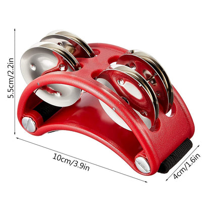 Foot Tambourine Profesional Lp Steel Red