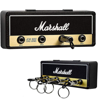 Portallaves Marshall JCM800 con 4 Llaveros Plug Guitarra - Regalo para músicos