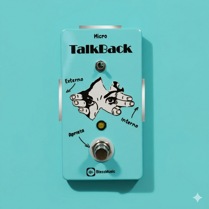Pedal Talkback BlessMusic personalizable para músicos e iglesias en Chile