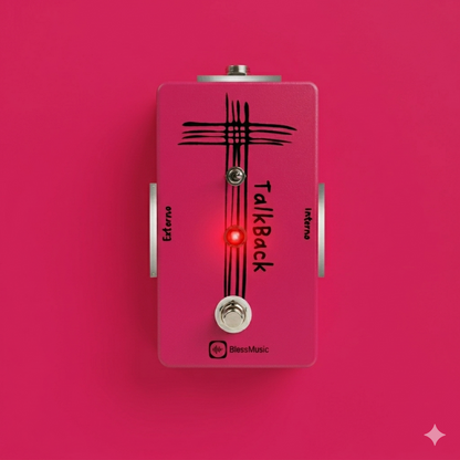 Pedal Talkback BlessMusic personalizable para músicos e iglesias en Chile