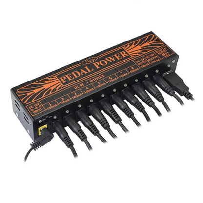 Fuente Poder para Pedales Rowin Power Suply 9V, 12V, 18V, USB