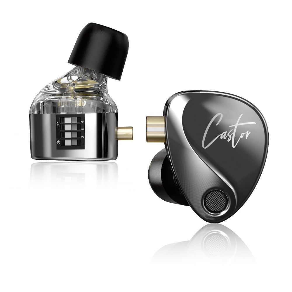 Audífono In Ear Knowledge Zenith (KZ) Castor Bass Version Black