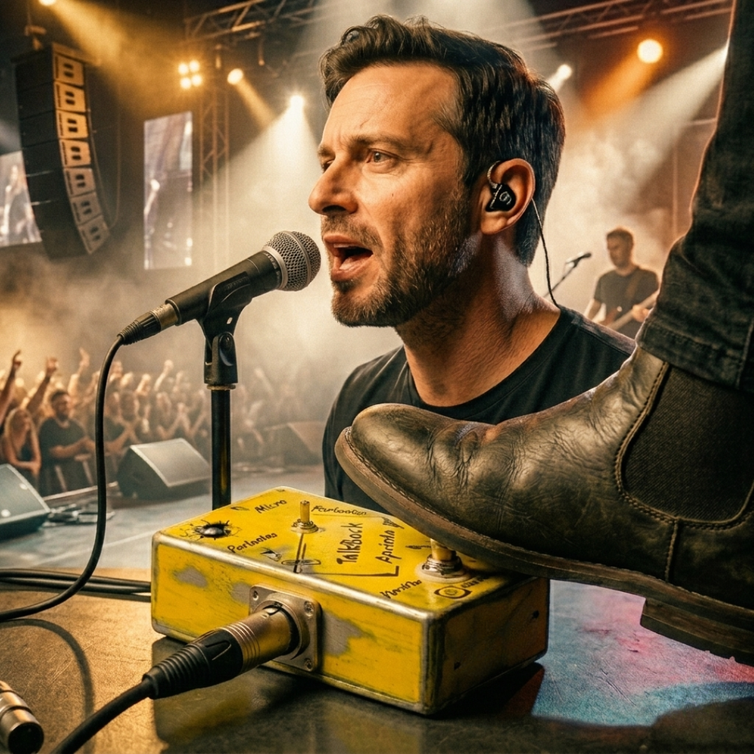 Pedal Talkback BlessMusic personalizable para músicos e iglesias en Chile