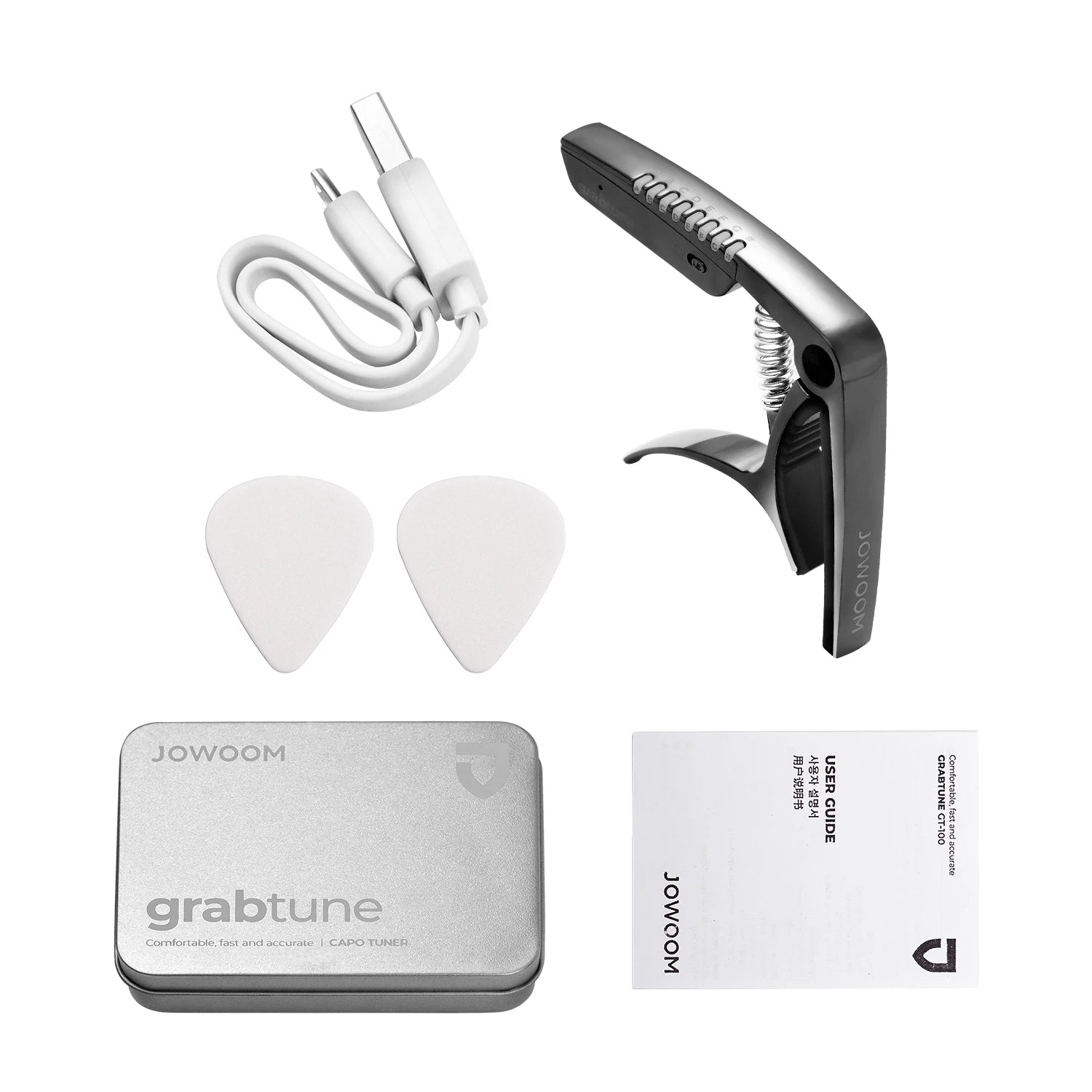 Cejilla con Afinador Jowoom Grabtune GT-100 Black
