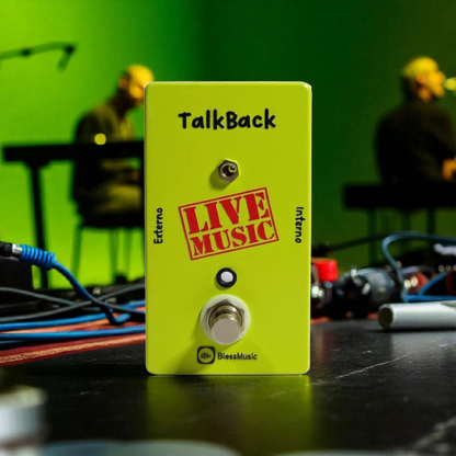 Pedal Talkback BlessMusic personalizable para músicos e iglesias en Chile