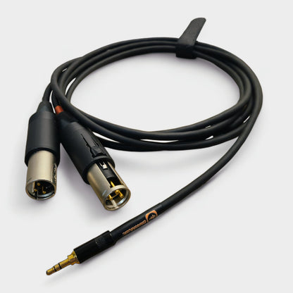 Cable Y 3,5 mm estéreo a 2 XLR mono 3 mts – Con Neutrik ConvertCon configurable