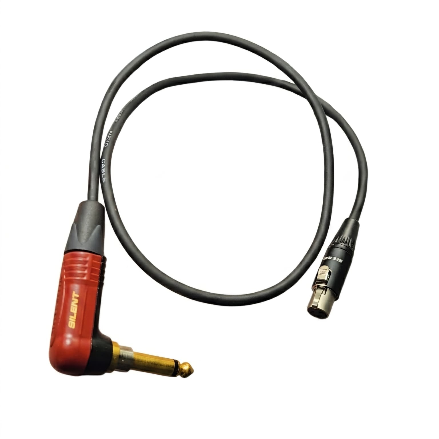 Cable de Instrumento para Sistema Inalámbrico con Neutrik Silent + Mini XLR 3 Pines | 30 cms