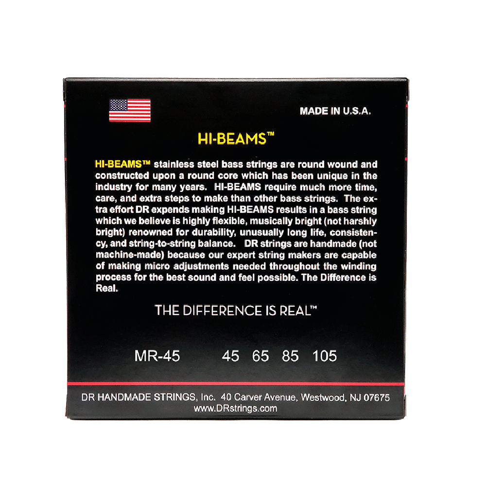 Cuerdas de Bajo DR MR-45-105 HI-BEAMS Medium (4 cuerdas)